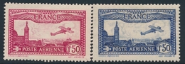 ** POSTE AERIENNE - ** - N°5/6, 7 - 3 Valeurs - TB - 1927-1959 Neufs