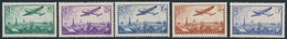 ** POSTE AERIENNE - ** - N°8/12 - 5 Val - TB - 1927-1959 Neufs