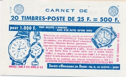 ** CARNETS ANCIENS - ** - N°1263 - Série .03.63 - 0,25 Decaris - Pub AG VIE - TB - Autres & Non Classés