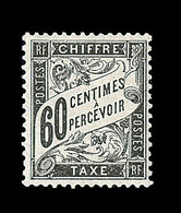 * TIMBRES TAXE - * - N°23 - 2F Noir - Quasi** - Signé Calves - TB - 1859-1959 Neufs