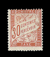 O TIMBRES TAXE - O - N°39 - 1F Rose S/paille - TB - 1859-1959 Neufs