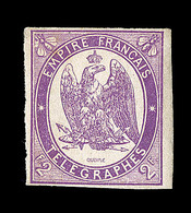 O TIMBRES - TELEGRAPHE - O - N°5 - 25c Rouge Carminé - Bande De 3 - TB - Télégraphes Et Téléphones