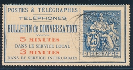 O TIMBRES - TELEPHONE - O - N°30 - 3F Vert - TB - Télégraphes Et Téléphones