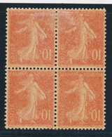 ** VARIETES - ** - N°140 - Bloc De 4 - BDF - Superbe Variété D'Impression S/2 T. - TB - Neufs