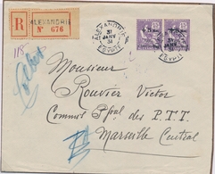 L CA Sur Lettre - L - N°247 (x6) Paire + Bloc De 4 - Obl. PARIS 34 - 15/6/28 - S/recmd.- TB - Lettres & Documents