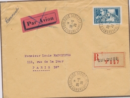 L CA Sur Lettre - L - N°255 Obl Paris - 18/10/30 S/pli Recom. - TB - Lettres & Documents