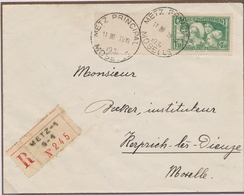 L CA Sur Lettre - L - N°277 Obl Metz - S/recom. 5/1/32 Pr Saarbrucken - TB - Lettres & Documents