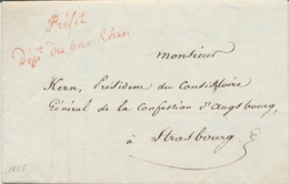 LAC MARQUES D'ENTREE (N° Noël) - LAC - N°196 - Prusse Par Forbach Rouge + Saarbruck 6/4 (1835) + Taxes P. Epinal - 1801-1848: Précurseurs XIX