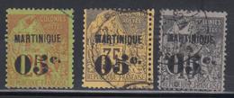 */O MARTINIQUE - TIMBRES POSTE - */O - N°1, 4, 7/8, 10/11, 13 - Etats Divers - Maj. TB - Autres & Non Classés