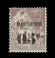 * MARTINIQUE - TIMBRES POSTE - * - N°9 - 05c S/4c - Signé Calves - Bon Centrage - TB - Autres & Non Classés