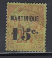 O MARTINIQUE - TIMBRES POSTE - O - N°16 - 15c S/20c - Signé Calves - TB - Autres & Non Classés