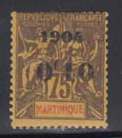 ** MARTINIQUE - TIMBRES POSTE - ** - N°57 - 0F10 S/75c - Surch. Recto Verso - TB - Autres & Non Classés