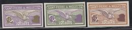 (*) SAINT PIERRE ET MIQUELON - (*) - N°84 - X 3 Essais De Couleur Diff. (Type Goeland) - TB - Vide