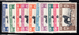 * SPM - TIMBRES TAXE - * - N°21/31 - Sf N°29 - 10 Valeurs - TB - Vide