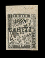 * TAHITI - TIMBRES TAXE - * - N°21 - 20c Noir - BdF - Signé Calves - TB - Autres & Non Classés