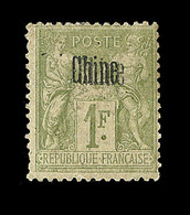 O CHINE - BUREAU FRANCAIS - O - N°13 - 75c Violet Noir S/jaune - TB - Autres & Non Classés