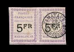 O MADAGASCAR - O - N°13 - 5F Noir Et Violet - Obl. Tamatave - 1/10/91 - Signé Calves - TB - Autres & Non Classés