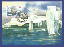 Grönland / Kalaallit Nunaat  2002 Mi.Nr. 384 , " Haabet " Grönländische Schifffahrt (I) - Maximum Card - 24.06.2002 - Cartoline Maximum