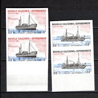 Nlle CALEDONIE N° 484 + 485  NON DENTELES EN PAIRE   NEUFS SANS CHARNIERE  COTE 40.00€  BATEAUX - Imperforates, Proofs & Errors