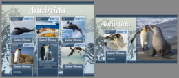 GUINEA BISSAU 2019 MNH Antarctica Animals Antarktis Tiere Animaux Antarctiques M/S+S/S - IMPERFORATED - DH1920 - Fauna Antártica