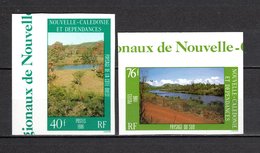 Nlle CALEDONIE N° 525 + 526  NON DENTELES   NEUFS SANS CHARNIERE  COTE 20.00€  PAYSAGE - Non Dentelés, épreuves & Variétés