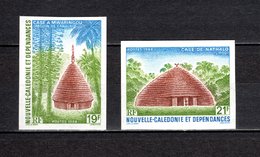 Nlle CALEDONIE N° 553 + 554  NON DENTELES   NEUFS SANS CHARNIERE  COTE 20.00€   HABITAT CASE - Non Dentelés, épreuves & Variétés