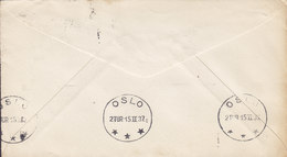 United States Postal Stationery Ganzsache PRIVATE Print NEW YORK PUBLIC LIBRARY, GRAND CENT. ANNEX 1937 OSLO Norway - Lettres & Documents