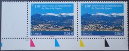 Lot 1998 - 2010 - NICE - PAIRE N°4457 TIMBRES NEUFS** Coin De Feuille - Unused Stamps