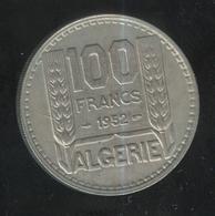 100 Francs Algérie Française 1952 - Algeria