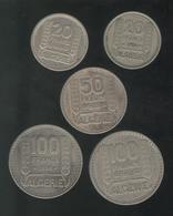 Lot Des 5 Monnaies Algérie Française 1949-1956 - Algeria