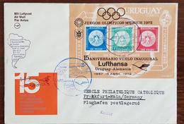 URUGUAY Jeux Olympiques MEXICO 68. VOL LUFTHANSA 15 Aniversario Del Vuelo Inaugural. Yvert BF 21 - Sommer 1972: München