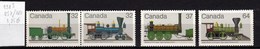 N° 857 à 860 Neuf ** Canada Locomotives à Vapeur - Unused Stamps