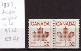 N° 829 Et 280 Neuf ** Non Perforés En Bas Et En Haut Canada - Unused Stamps