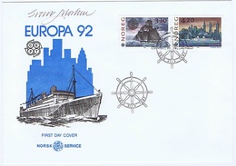 Norway 1992; Europa - CEPT.  Set Of 2 On FDC. - 1992