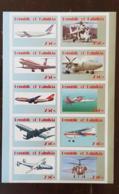 RUSSIE- Ex URSS Avion, Avions, Plane, Feuillet 10 Valeurs Emis En 1997. ** MNH - Flugzeuge