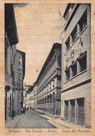 0560 "FOLIGNO - VIA CAVOUR - PORTICI - CASA DEL MUTILATO" ANIMATA, ARCHIT. DEL '900. CART. ORIG. SPED. 1942 - Foligno