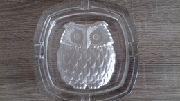 CENDRIER HIBOU 13.5X13.5 CM - Verre