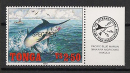 Tonga - 1994 - N°Yv. 971 - Game Fishing - Surcharge / Overprint SPECIMEN - Neuf Luxe ** / MNH - Pesci