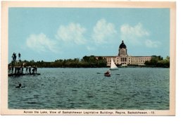 REGINA. ACROSS THE LAKE. VIEW OF SASKATCHEWAN LEGISLATIVE BUILDINGS. - Regina