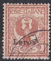 ITALIA - LEROS - 1912 - Unificato 1 Usato. - Ägäis (Lero)