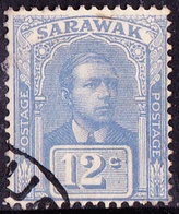 SARAWAK 1928 12 Cents Bright Blue SG84 Fine Used - Sarawak (...-1963)