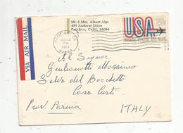 Lettre, Etats Unis , 1969 ,  PACIFICA , CA ,94044 , Vignette :   Via Air Mail - Storia Postale