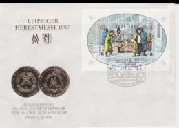 DDR FDC 1987 Leipziger Herbstmesse Souvenir Sheet (T10-27) - FDC: Covers