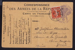 GRENOBLE - POSTAL CARD 1917 (see Sales Conditions) - Guerre (timbres De)