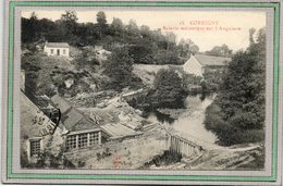 Delcampe - CPA - CORBIGNY (58) - Aspect De La Scierie Mécanique Sur Les Bords De La Rivière L'Anguison En 1918 - Corbigny