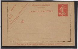 France Entiers Postaux - 10 C Semeuse Camée - Carte-lettre - Neuf - TB - Letter Cards