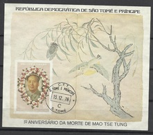 Sao Tome Et Principe Bloc N° 3 Oblitéré  Le 15 /12/1978 TB  1er Ann.mort De Mao Tsé-Tung  - Mao Tse-Tung