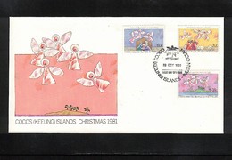 Cocos ( Keeling) Islands 1981 Christmas FDC - Cocos (Keeling) Islands