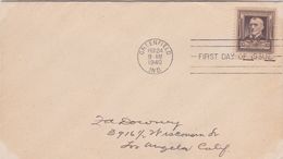 United States-1940 10c Brown Famous American Series Writer First Day Cover - 1851-1940