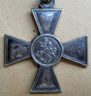 Russia Imperial Order Silver Cross Of Saint George IV Class, Millitary Aword 1870-1917 - Russland